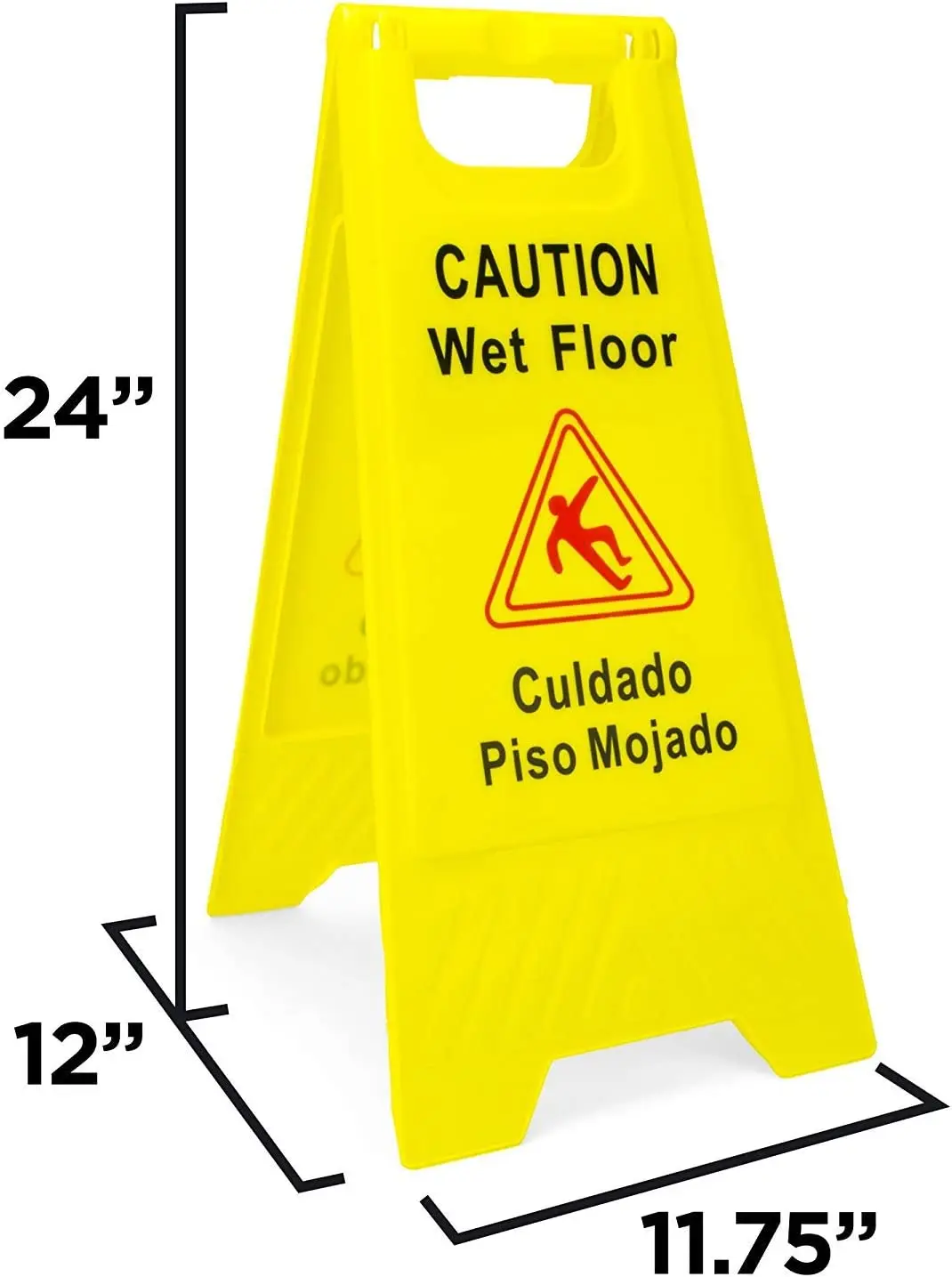 Caution Wet Floor Sign Foldout Bilingual Wet Floor Sign With Double