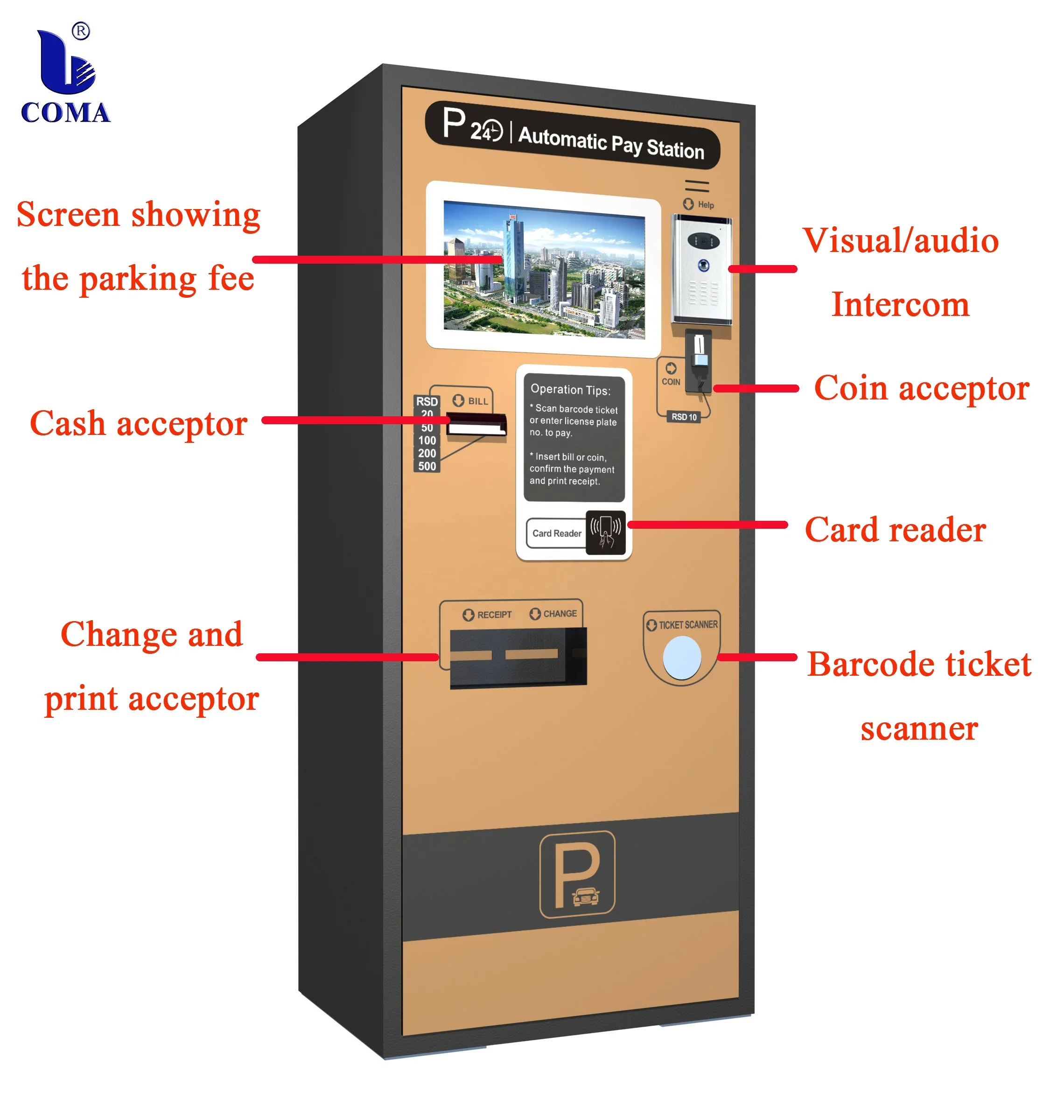 Smart Car Parking System Auto Pay Station Self service Kiosk Machine Buy Smart Car Parking System Auto Pay Station Self service Kiosk Machine Product on Alibaba