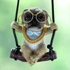 Gold frame glasses pug
