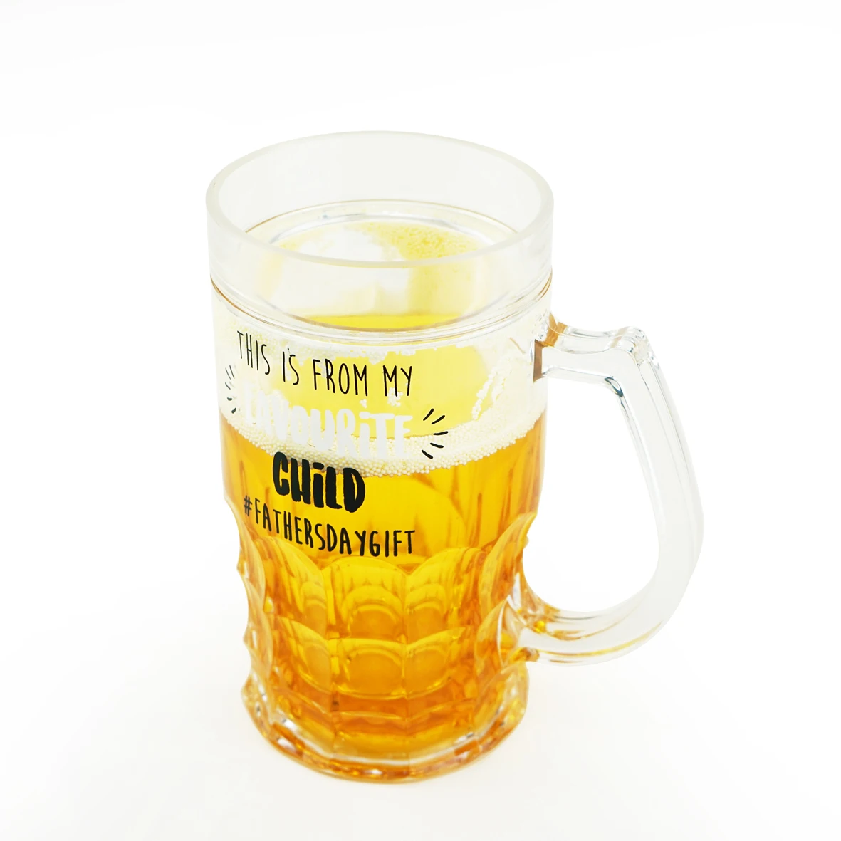 Double wall insulated gel plastic pint freezable beer mug,chiller frosty  cup