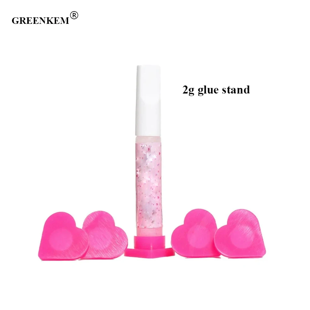 Wholesale 2g Nail Art Glue Stand Small Flower Heart Pink Black Silicone