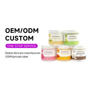 OEM Custom Made Luxury Skin Care Cream Wholesale Natural Vanilla Peach Rose mango Lemon Plant Fruit Extract Butter Body Lotion