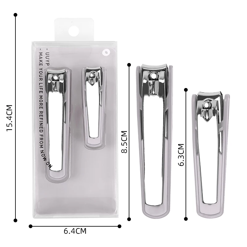 UUYP Best Selling Anti-Slip Matte Complete Portable Sharp Nail Trimming Cutter for Fingernail Toenail 2Pcs/Set Nail Cutter Hadb77991415a412ea6e82be9fe54e1d44