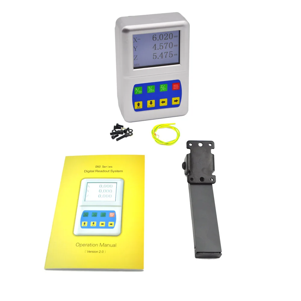 DITRON LCD DRO Small Size 1/2/3 Axis Digital Readout System with Linear Scale 5um Resolution 5V TTL for Mini Lathe