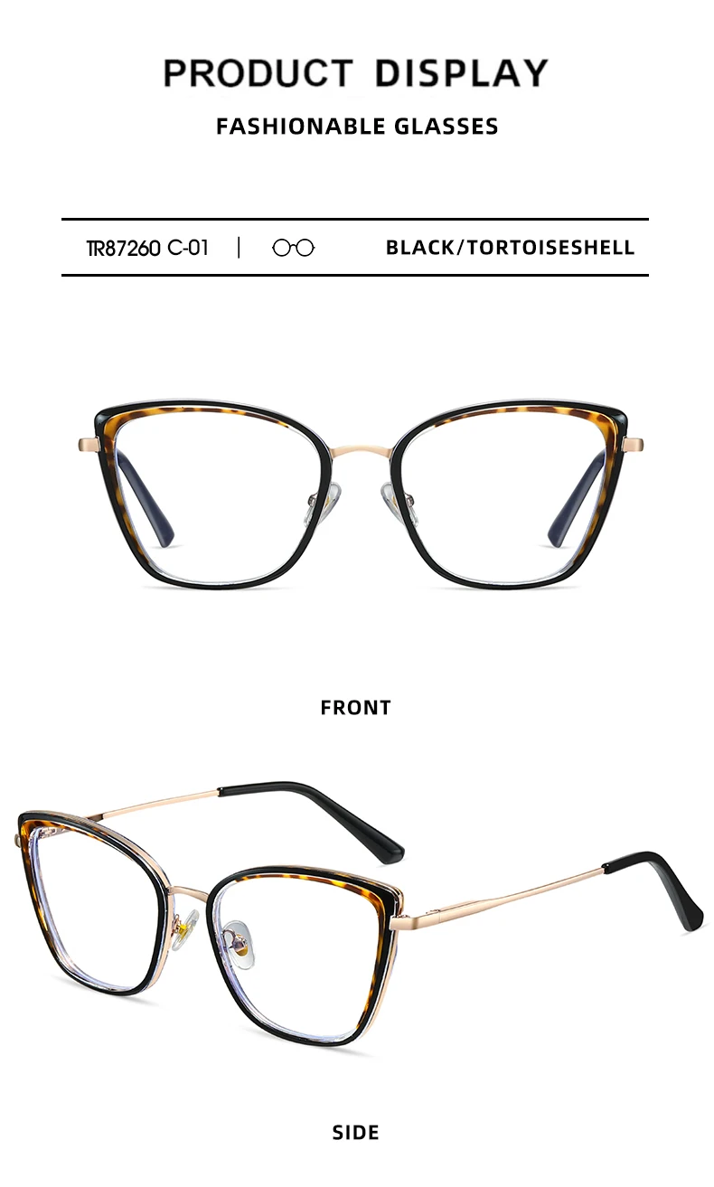 New Arrival Tr90 Optical Glasses Frame For Women Anti Blue Light Eyeglasses Frame Computer