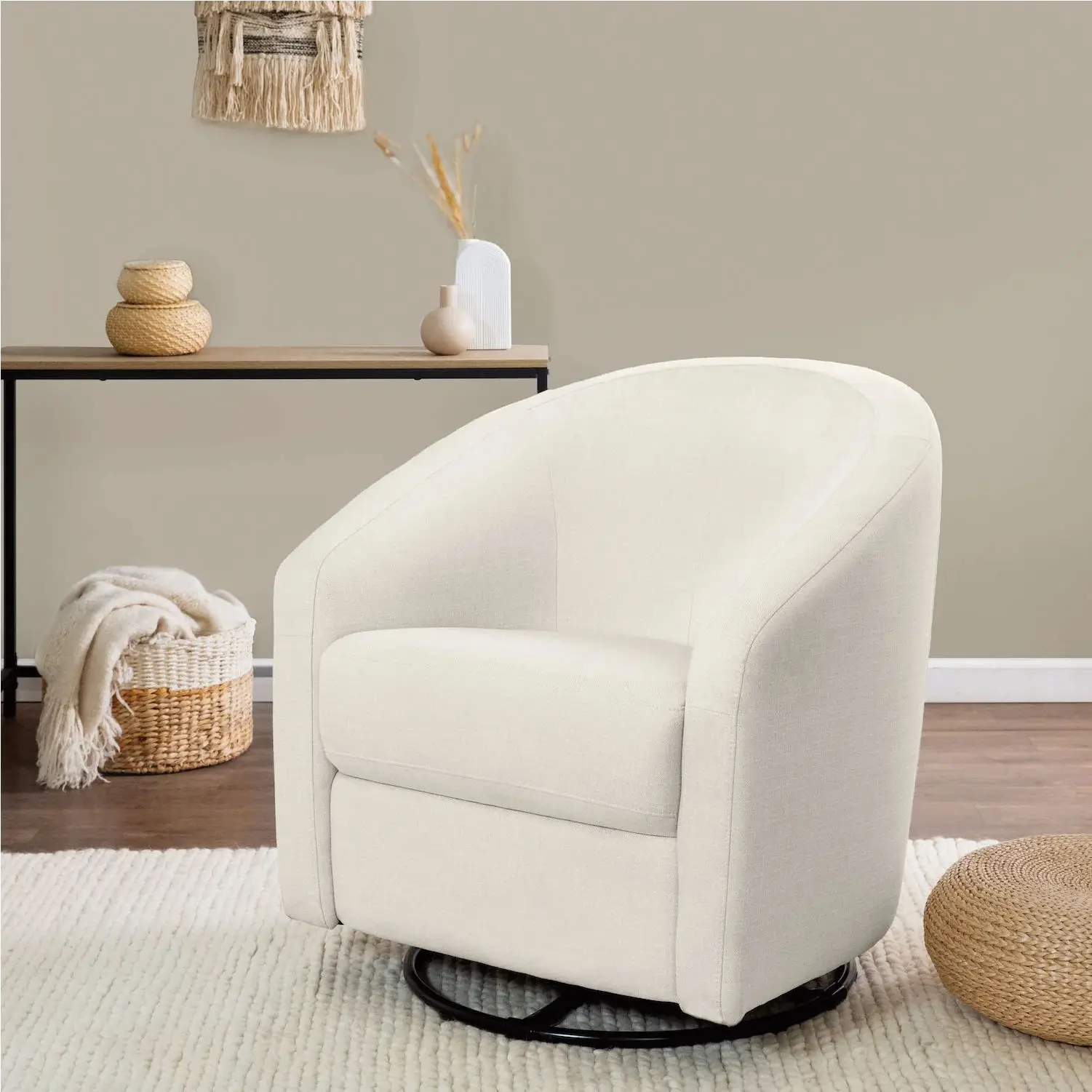 Modern Design Swivel Barrel Chairs Living Room Chair Glider Base Swivel ...