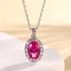 Red corundum Pendant with chain