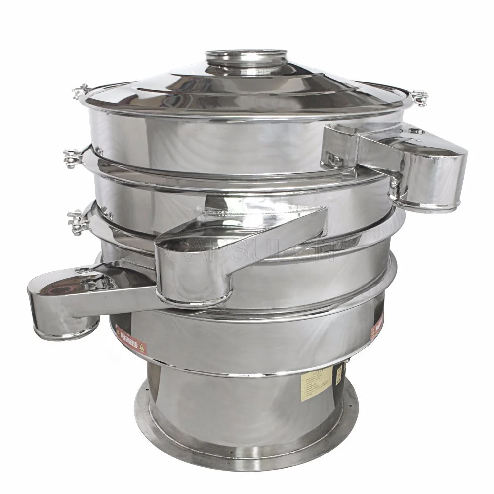 XF1000-2SS polished 304/316 stainless steel food grade rotary vibrating sifter for food plant