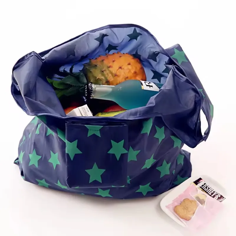 3 Borse Della Spesa Pieghevoli Riutilizzabili | Leggere E Lavabili | Eco-Friendly 190T Poliestere - Foto 10