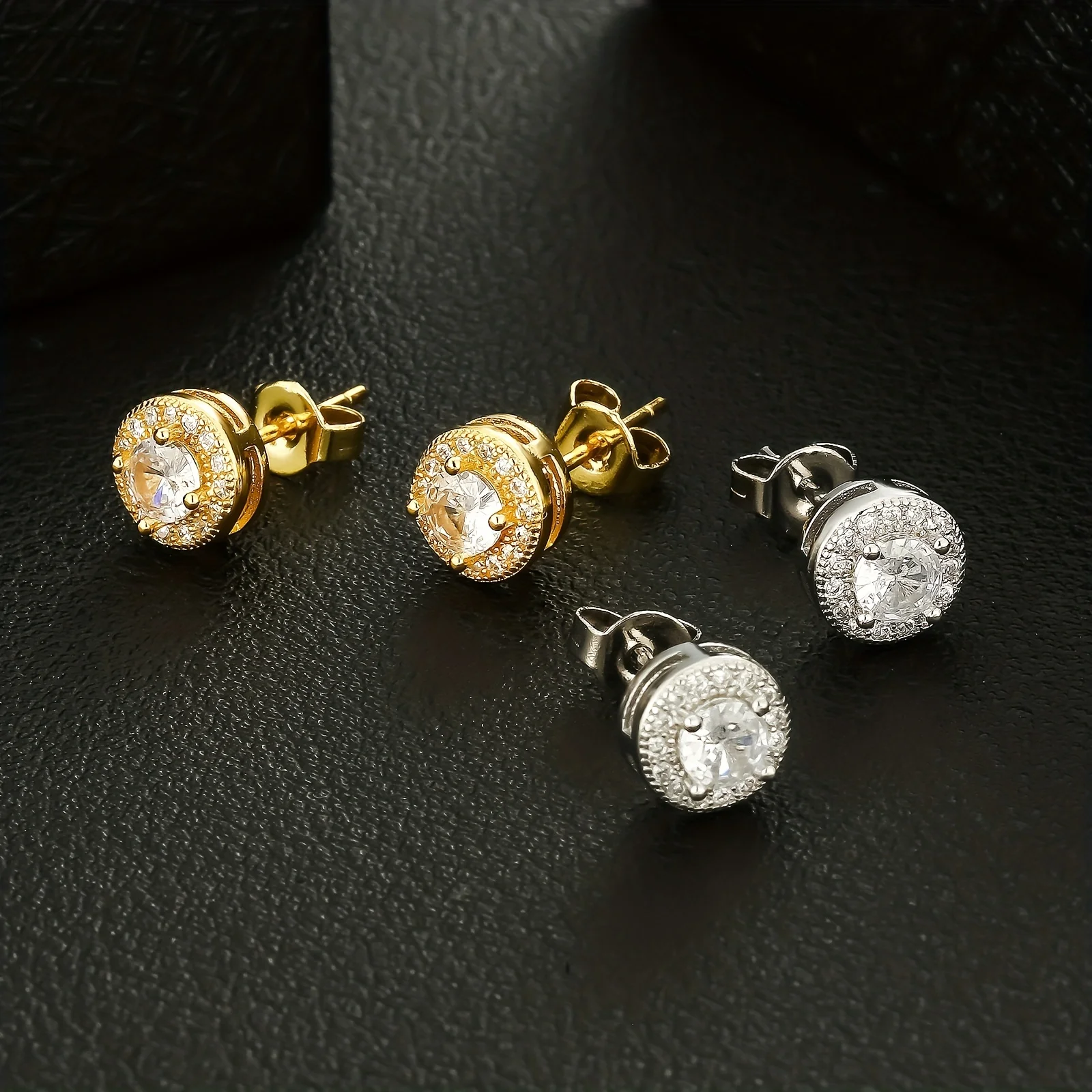EYS JEWELRY Orecchini Donna Tondi In Argento Sterling 925 Con Zirconia Cubica Bianca 5mm - Ipoallergenici, Senza Nichel