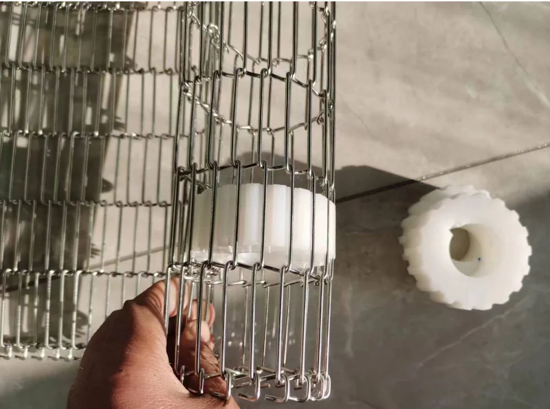Light Structure Flex Ladder Wire Mesh Conveyor Belt for Conveying, Drying, Draining and Processing of Food, Meat, Candy Making