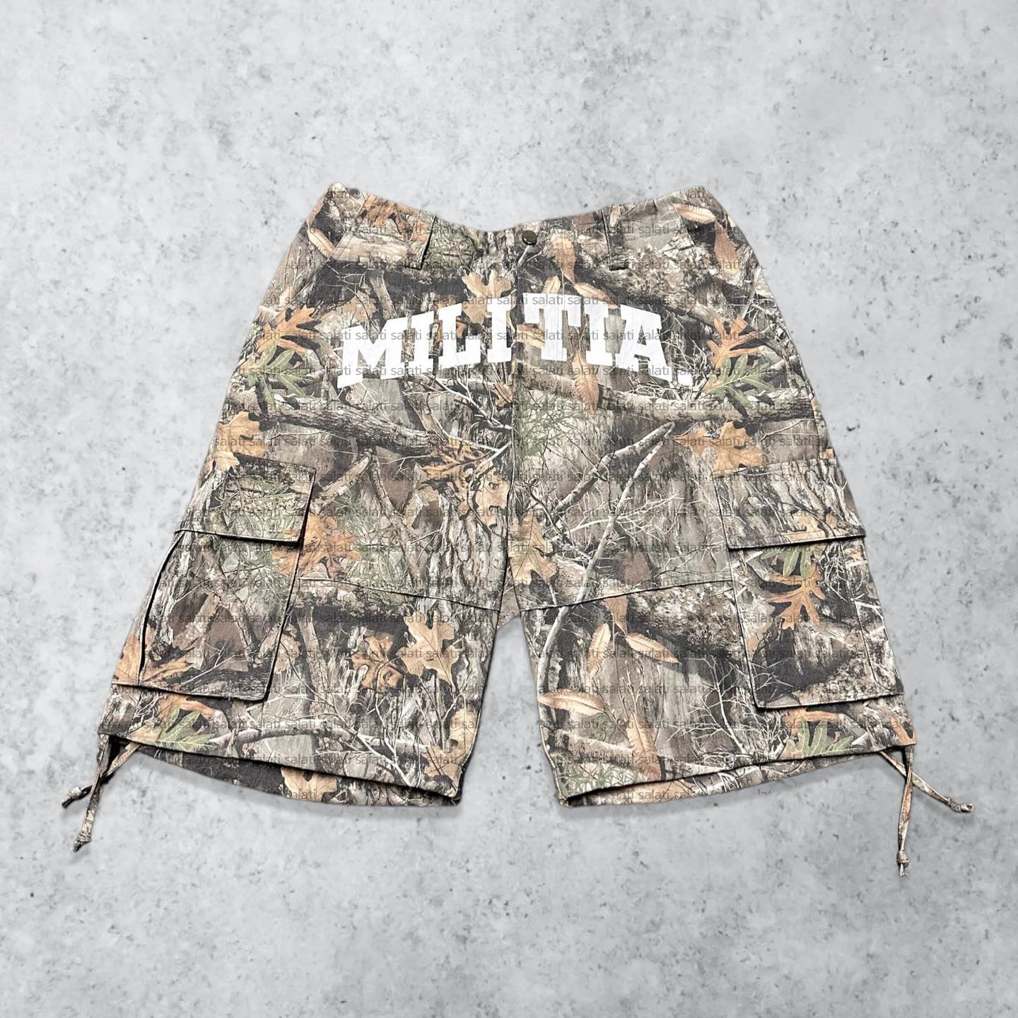 Custom High Waist Work Workwear Short High Waist Real Tree Short Pant Cotton Summer Hunting Camouflage Print Camo Shorts for Men