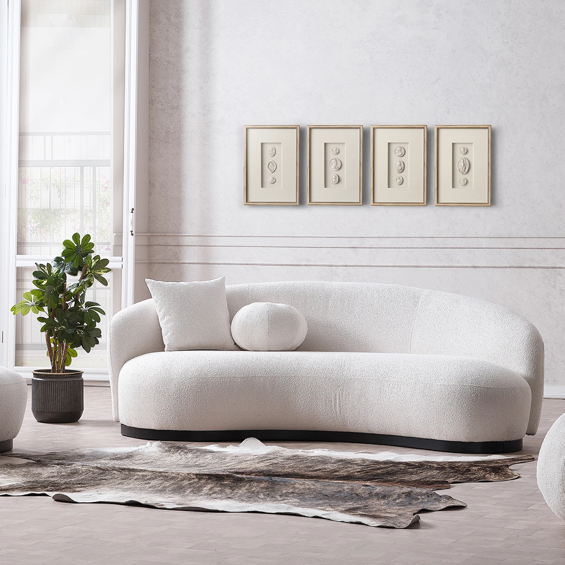 Zhida Modern Curved Sofa Set - Perfect for Living Rooms