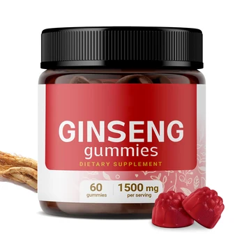 Wholesale Red Ginseng Gummy Male Energy Supplement Power Panax Ginseng Gummies