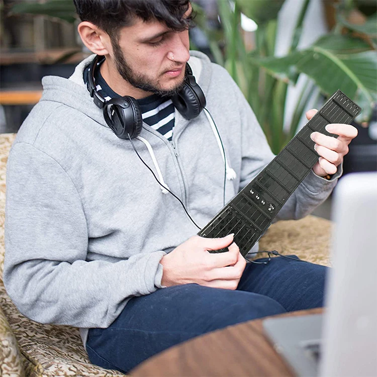 Small Cheap Musical Instrument Toy Digital Electric Midi Portable Headless 12 String Guitar