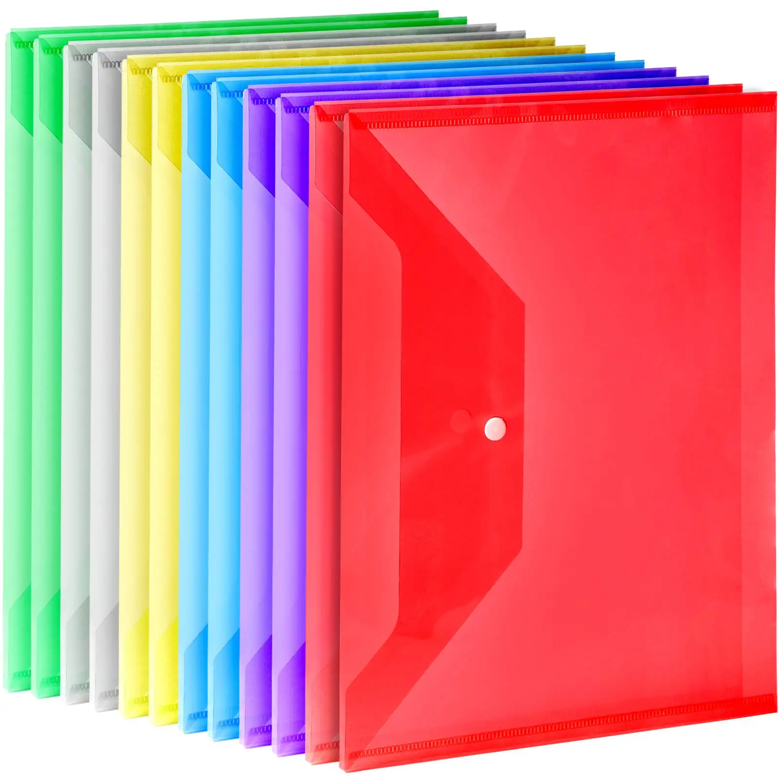 Transparent Plastic A4 Size Envelop Transparent File Folder PP Snap ...