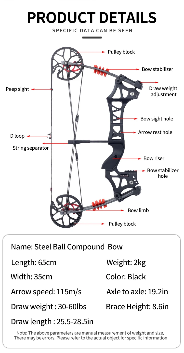 Compound Bow Arrow Dual Use Archery Bow And Arrow Hunting Left Handed 60 Lbs M109e Archery Steel