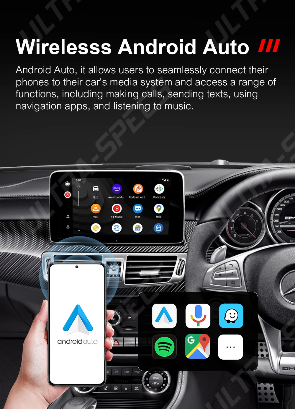 2023 Youtube Netflex Tv Streaming Box Carplay Wireless Carplay Ai Box