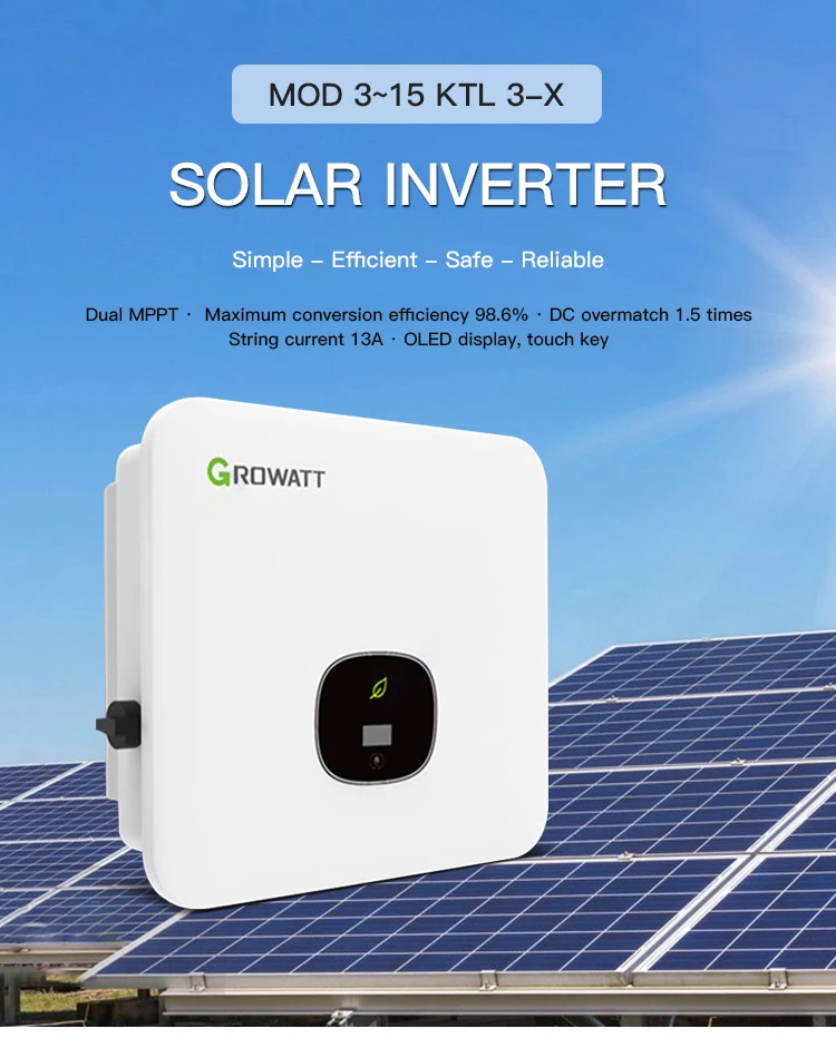 Growatt 10kw 15kw 20kw Inverter With Oled Lcd Display 3 Phase Mod ...