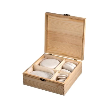 14pcs Professional Hot Massage Stone White jade Set Heated Stones Jade Warmer Rock for Spa Massage Therapy for Women&Men
