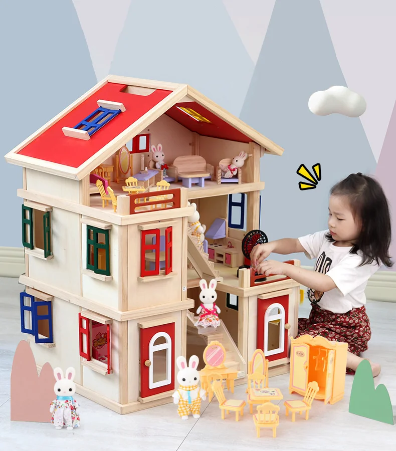 Amazon Boy Play House Toy Children Diy Handmade Doll House Wooden