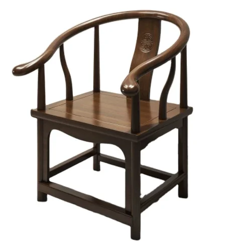 Solid Wood Official Hat Chair New Chinese Old Elm Design Home Living Room Dining Table Tea Room Reception Outdoor Hotel Use