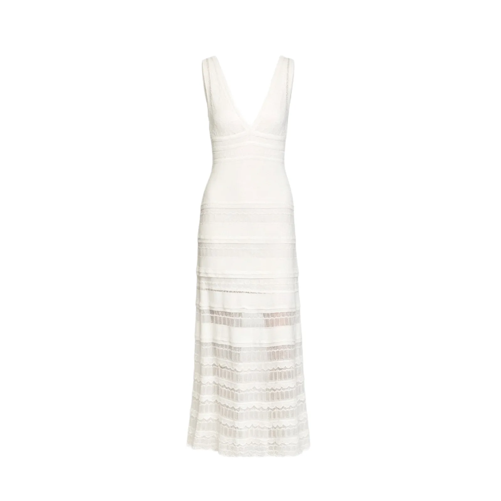2026 Summer New French Style Hollow Deep V-neck Sling Dress Women's Elegant Slim-fit Tea Break Knitted Long Dress