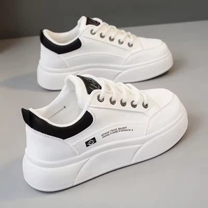 SH508 Women's Shoes Round Head Lace-up Board Shoes Student Sports and Leisure Women's Shoes