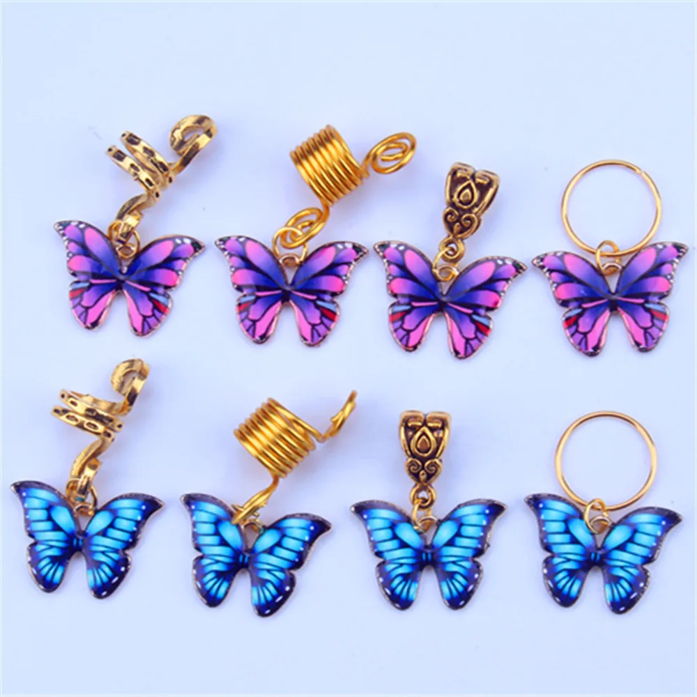 Genya Alloy butterfly Drop Oil Pendant Dreadlocks Beads for Braiding Hair  Decorations Pendants