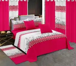 2026 Luxury Bed Sheet Set 13 Piece king Size Fitted Sheet Bedding Sheet Set with Curtains