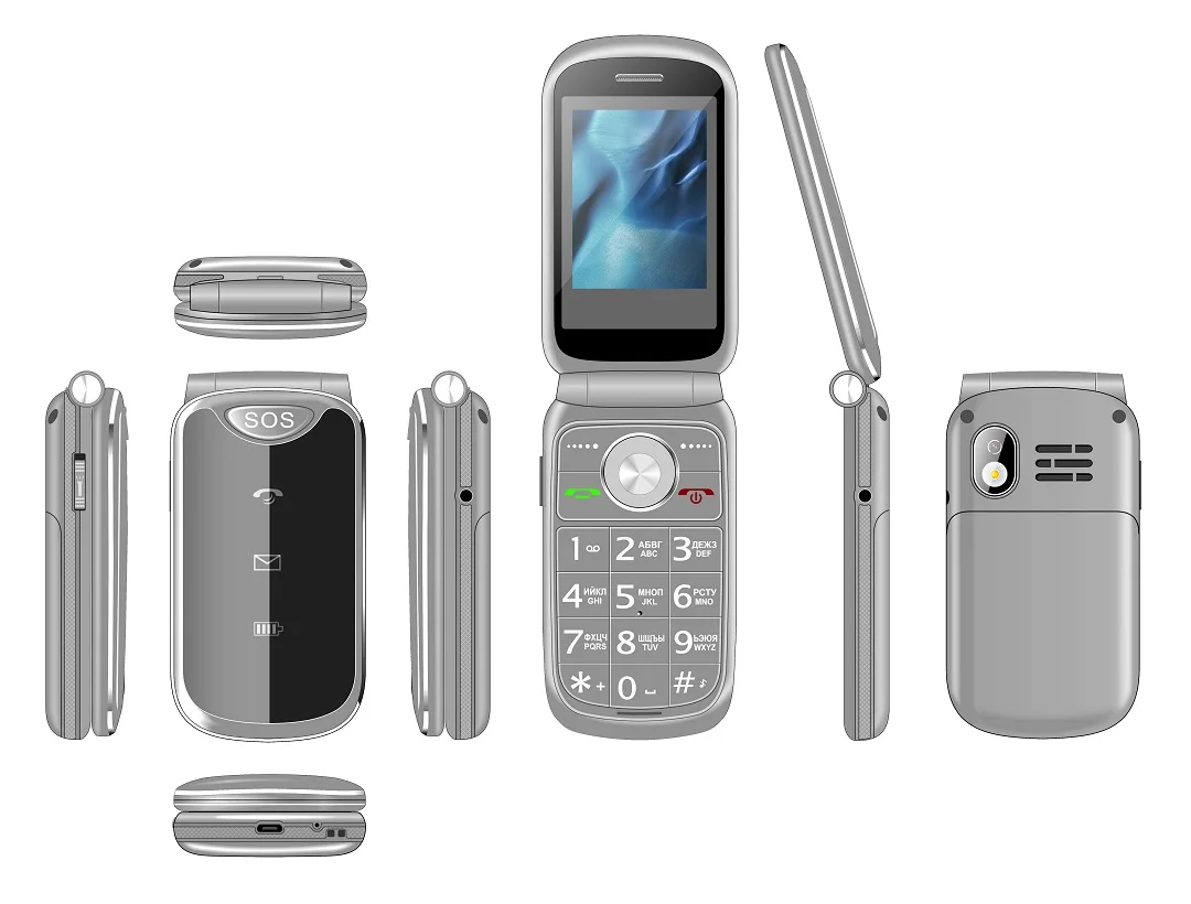 High Quality Luxury Custom Very Slim Cheap Flip Phone Mobile Boost