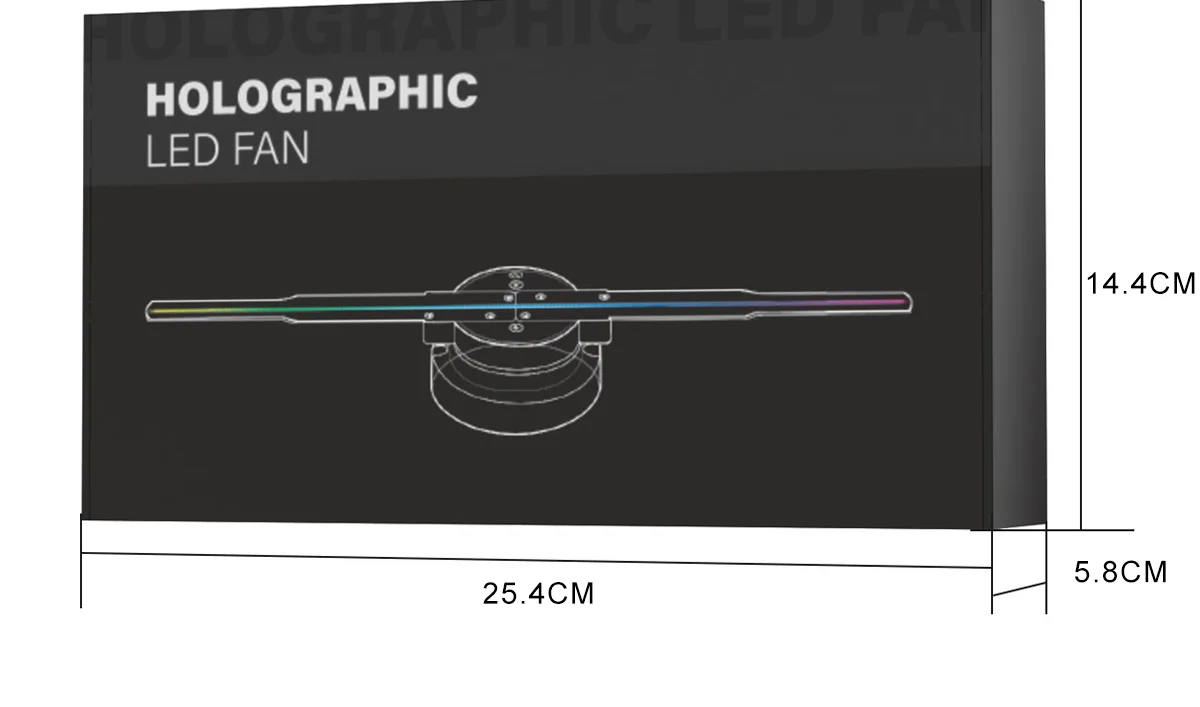 Brand Upgrade 42cm Ventilated Holographic LED Fan Display 3D Animation Glasses-Free Projector for Indoor Advertising OEM