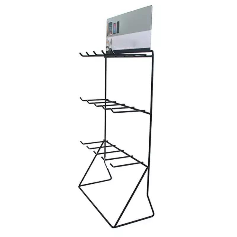 3 Tier Metal Countertop Display Rack for Charging Cables & Batteries ...