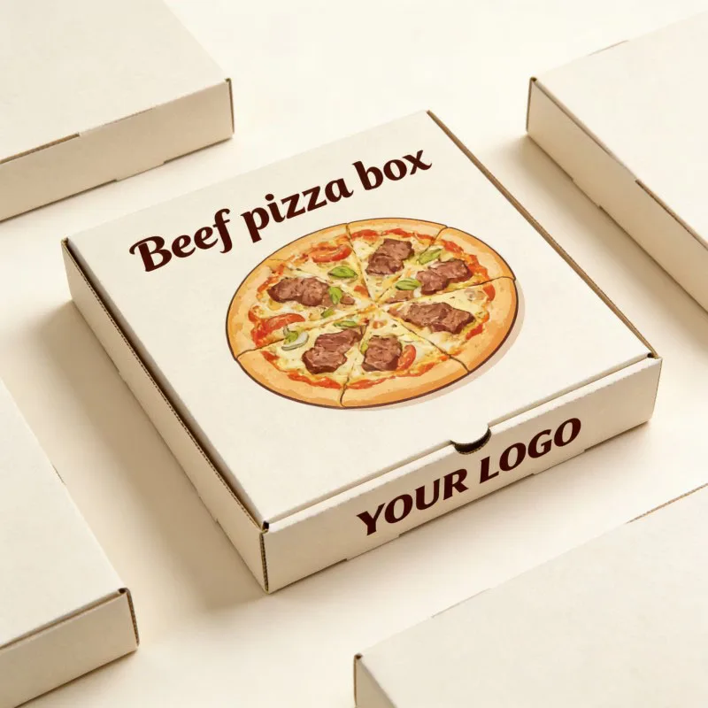 Recycled Materials CoDisposable Brown Pizza Food Packaging Boxes Biodegradable Paper Boxes1012 14 16 Inch Custom Pizza Boxes