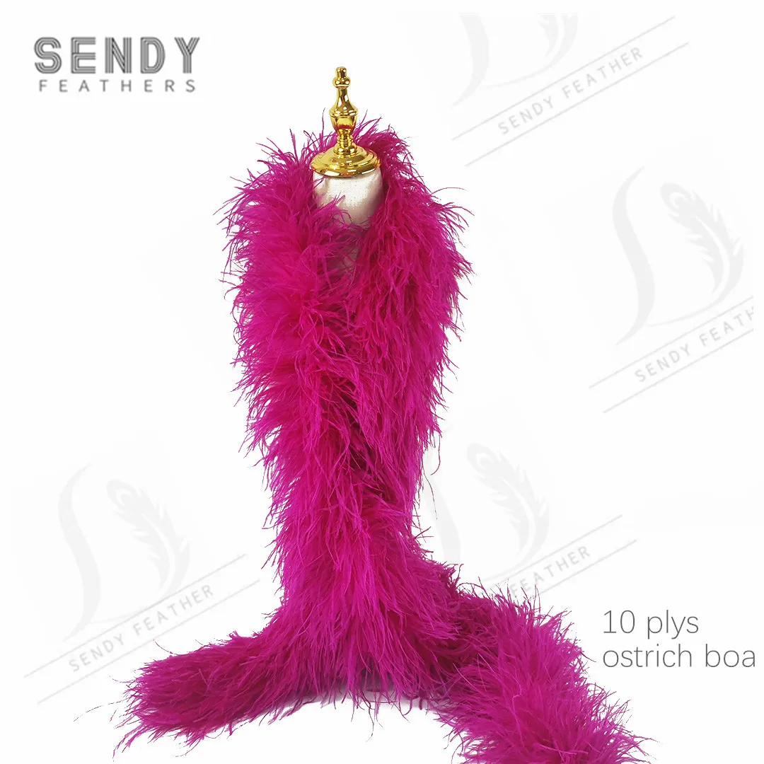 Wholesale Heavy Fluffy White Black 20ply Feather Scarf Sexy Robe Trim