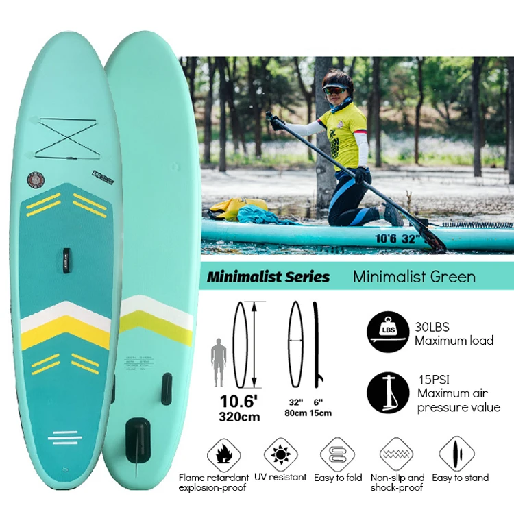 Stand Up Paddle Gonflable 320x80x15 Cm – Planche De Surf Polyvalente Avec Accessoires Complets (pompe, Pagaie, Sac, Kit Réparation), Charge 150 Kg