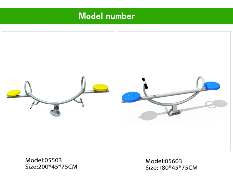 Wholesale Children's Garden Toys Outdoor Seesaw 1.8 Meters Long Plastic-metal Seesaw Outdoor Sports Fitness Play Equipment