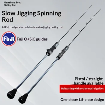 Slow Roll Offshore Boat Fishing Fuji OSIC Top Ring Iron Rod 1.93m Semi-Solid Carbon Super Hard Tone One and a Half Sections – Hard Lure – view 3
