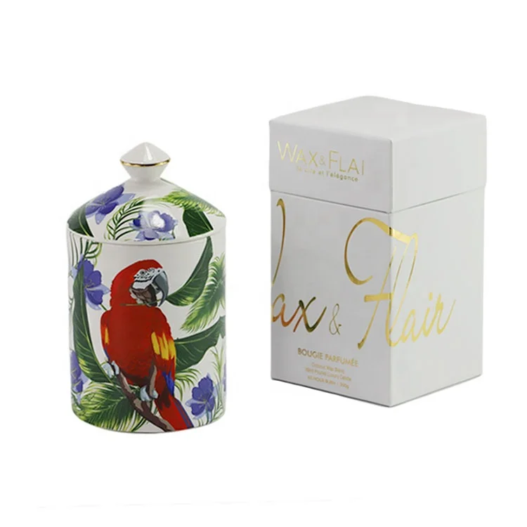 Synwish Wholesale Handmade Ceramic Candle Jar Luxury Container with Lid And Window Box Packaging supplier