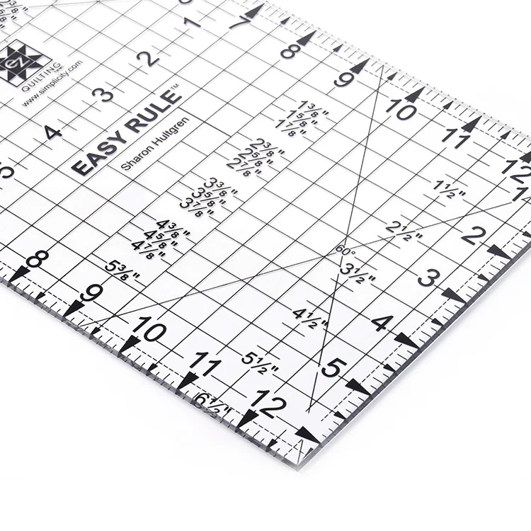Custom modern decorative rectangular scale plexiglass souvenir acrylic ruler for measuring