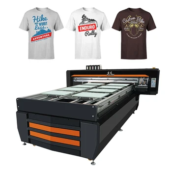 digital direct to garment flatbed printer for T shirt printing White and KCMY 4 Colors