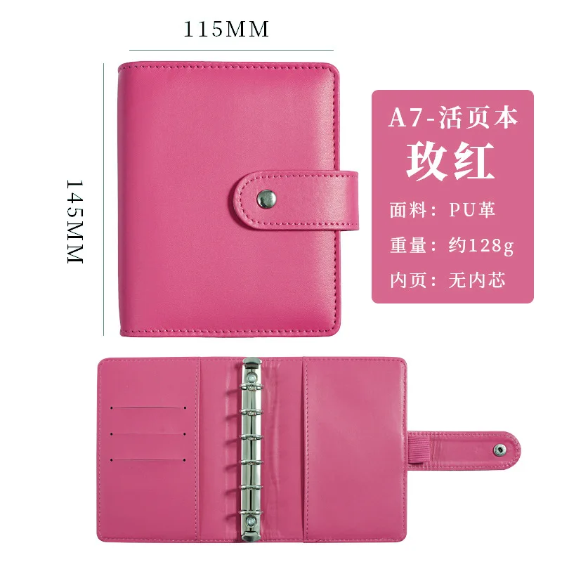 Wholesale checkered ring planner crocodile color rose a7 budget binder  wallet with coin holder From m.