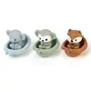 3 boats +3 animals (elephant+monkey+fox)
