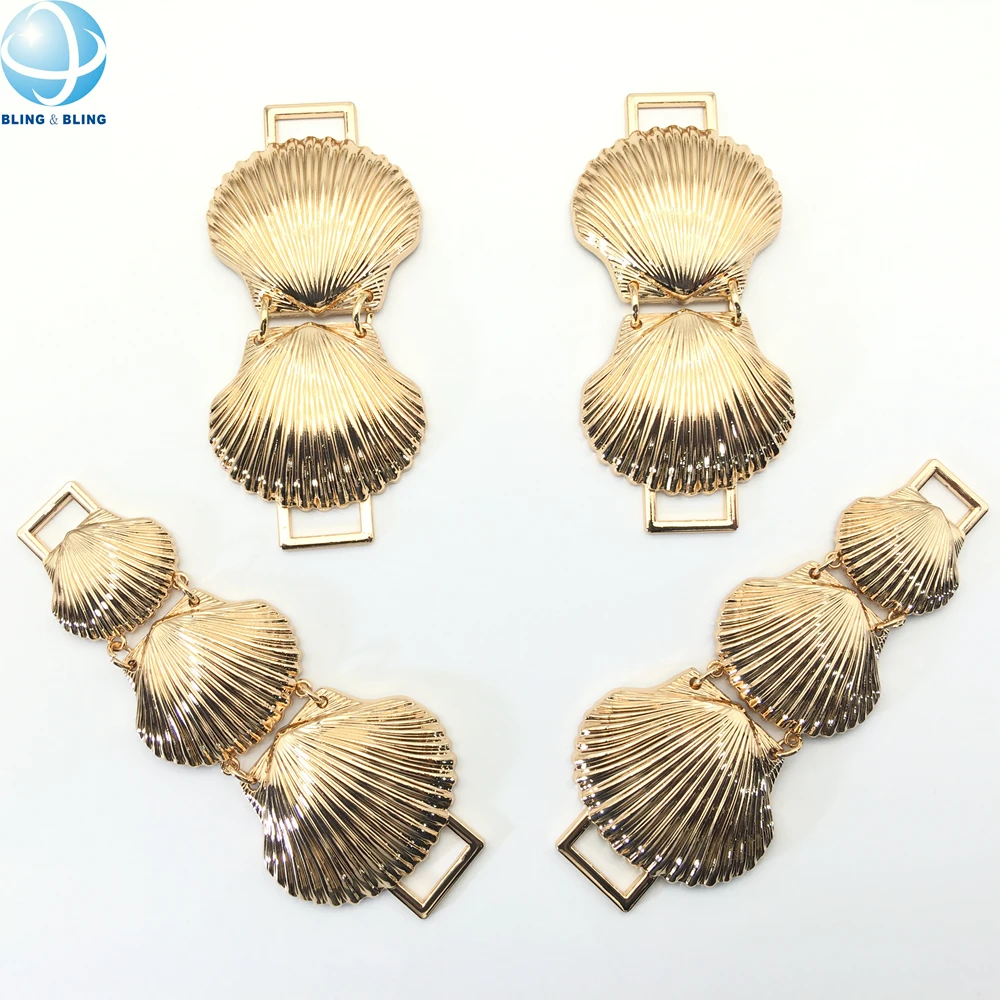 Custom Metal Sea Turtle Starfish Shell Swimwear Connector Fashion Bracelet Pendant Charms Bikini Charm Decoration Accessories