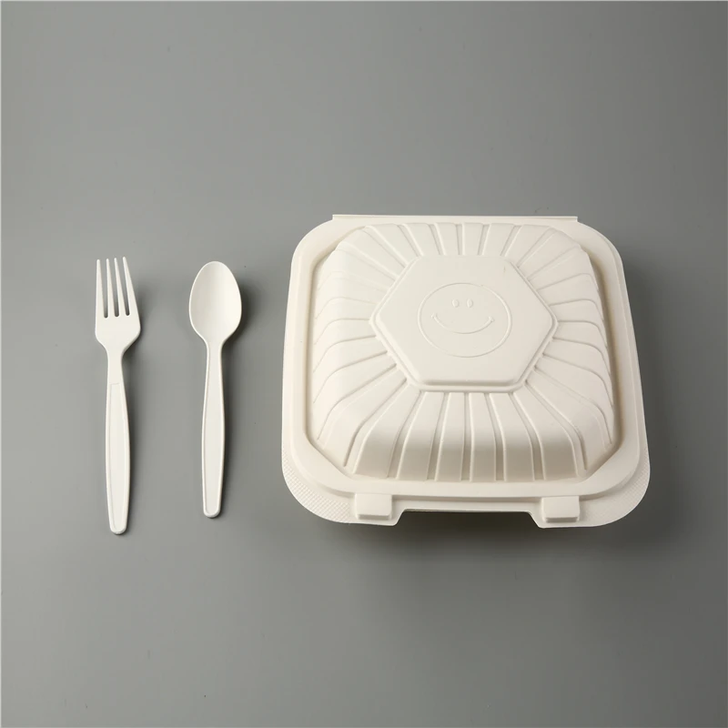 850ml Compostable Disposable Corn Starch Food Container Cornstarch ...