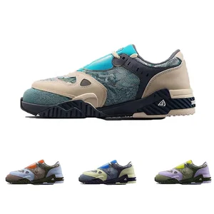 Men's Running Style Sneakers Breathable Genuine Leather for Spring/Autumn/Winter Season Outdoor Walking Custom Bulk Orders