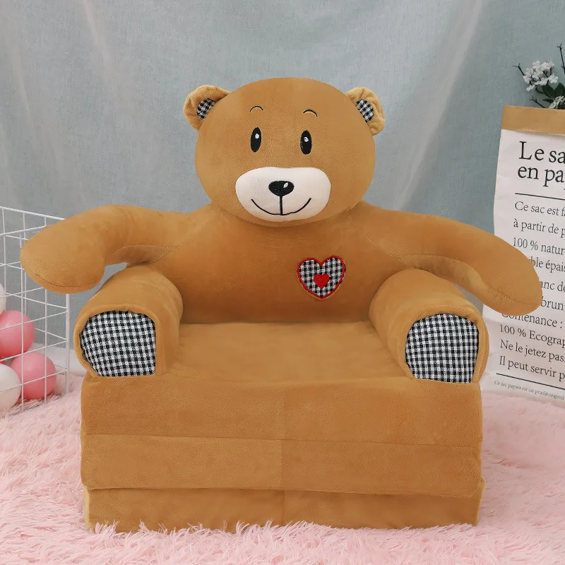 dropshipping 4lay plush foldable kids sofa