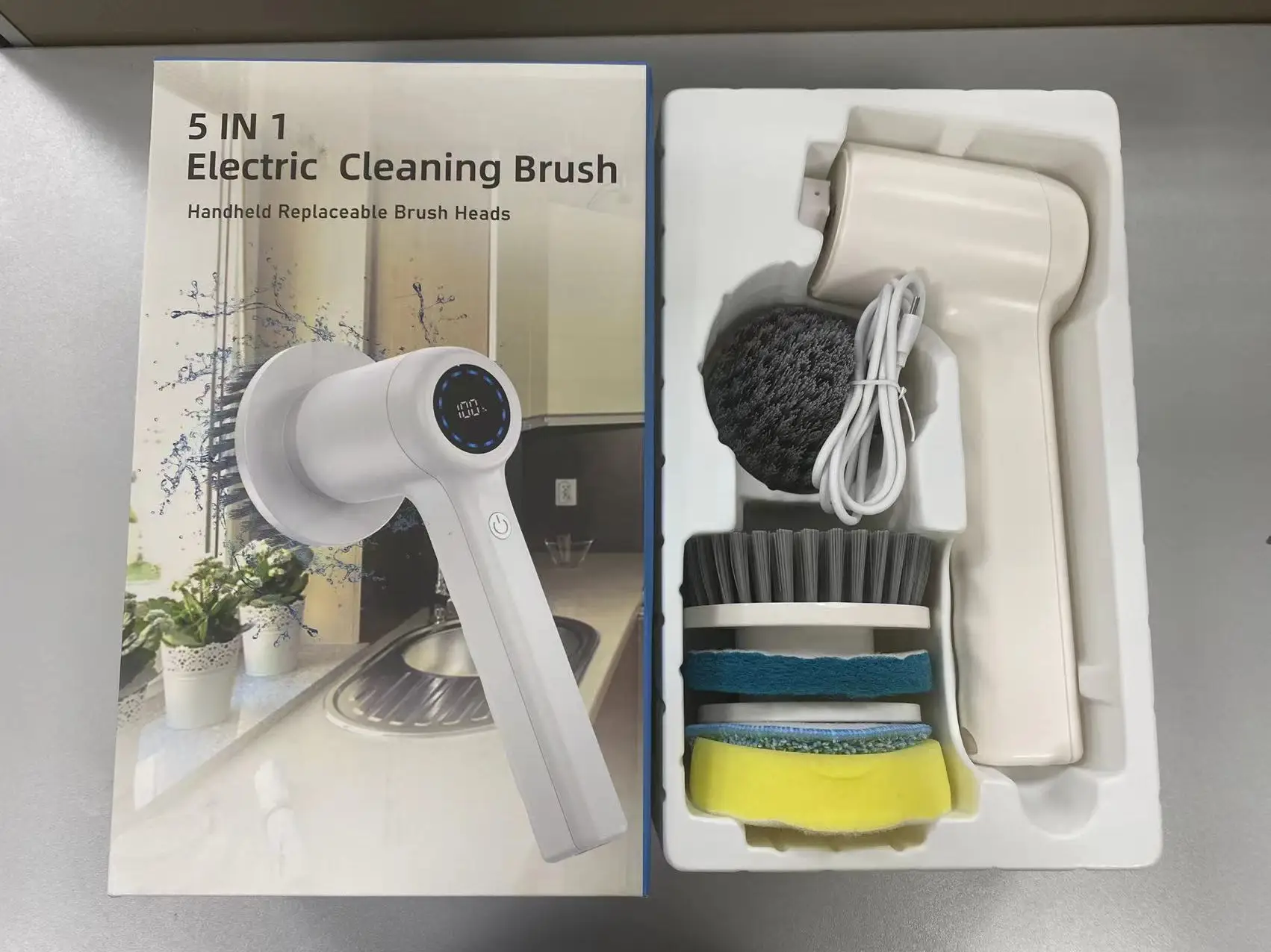 Electric Spin Scrubber Kitchen For Bathroom Bathtub Cordless Power 80w