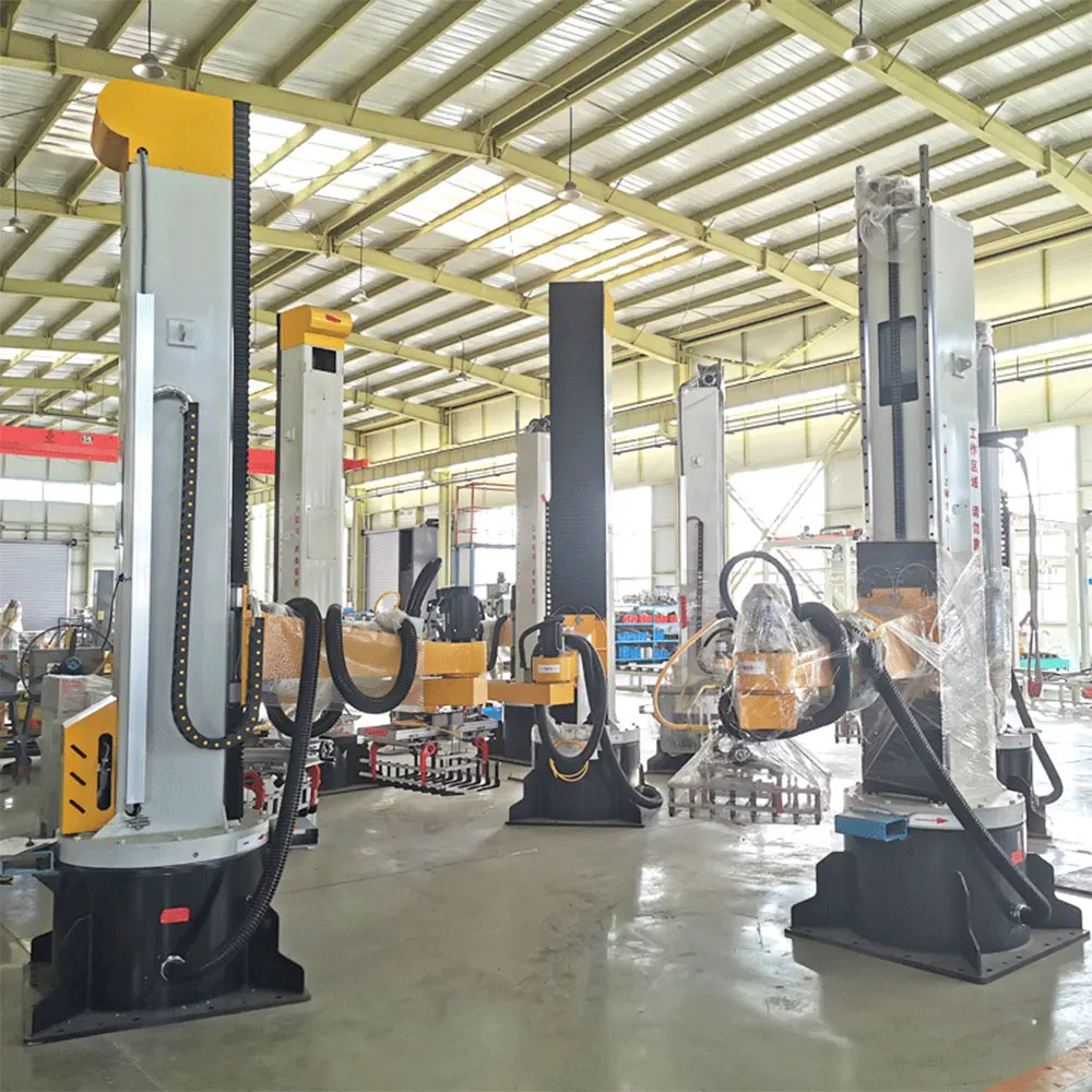 Compact Single Column Swivel Arm Robot Palletizer, Servo Driven Cartesian Coordinate Palletizer for Case,carton,box