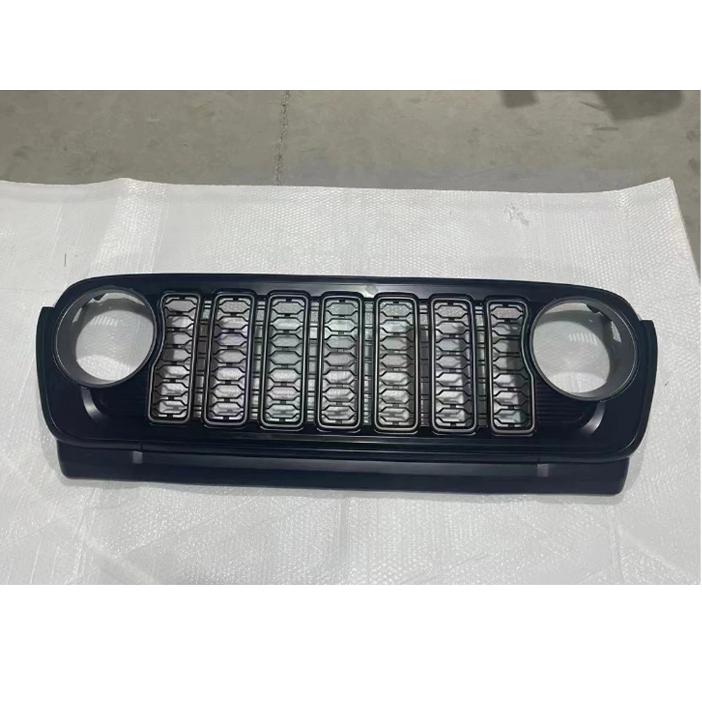 1 Piece Black Abs 2024 Facelift Grille Front Grill For Jeep Wrangler Jl ...